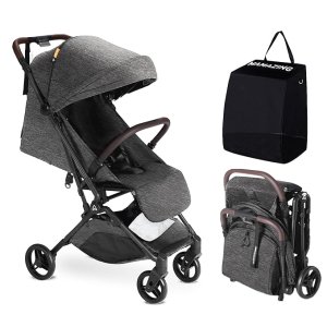 Lightweight Baby Stroller, Mom’s Choice Gold Award Winner, Ultra Compact & Airplane-Friendly Travel Stroller, One-Handed Folding Stroller for Toddler, Only 11.5 lbs, Black